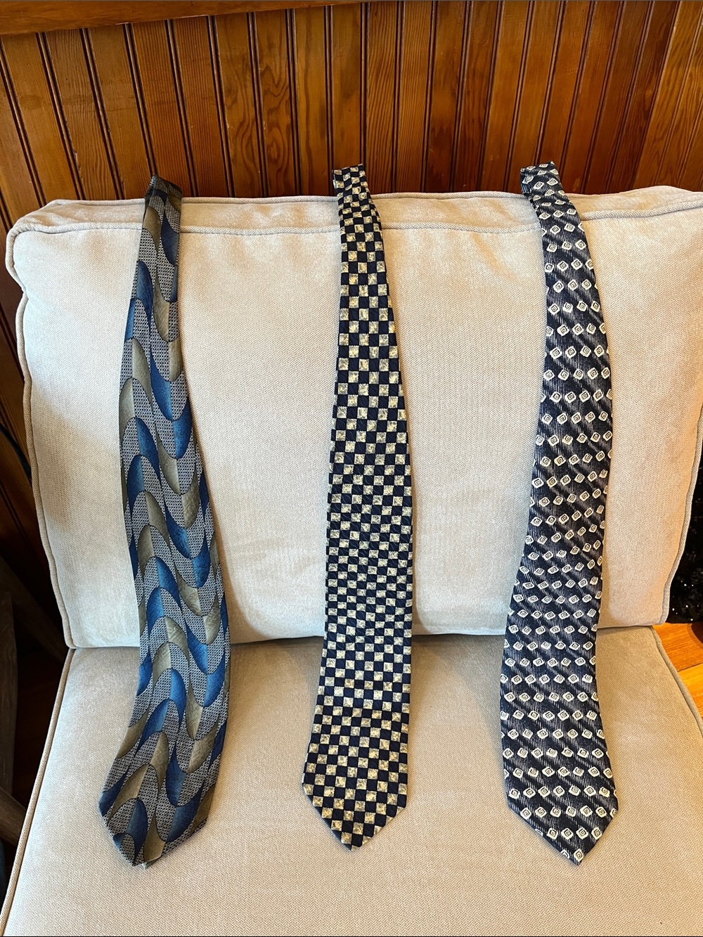 Structure Blue and Gray Men's Neckties Set of 3